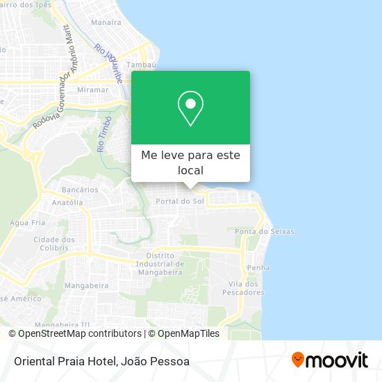 Oriental Praia Hotel mapa