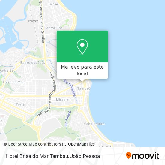 Hotel Brisa do Mar Tambau mapa