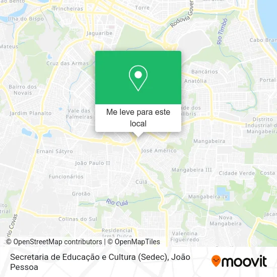 Secretaria de Educação e Cultura (Sedec) mapa