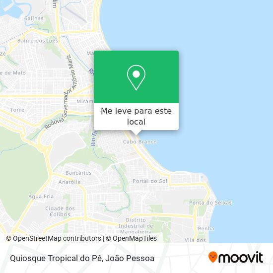 Quiosque Tropical do Pê mapa