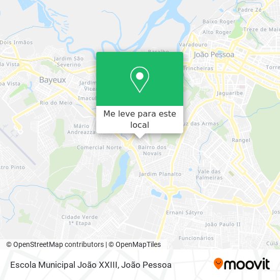 Escola Municipal João XXIII mapa