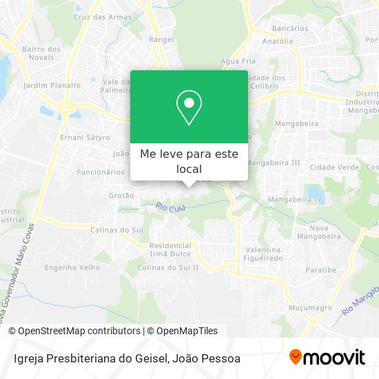 Igreja Presbiteriana do Geisel mapa