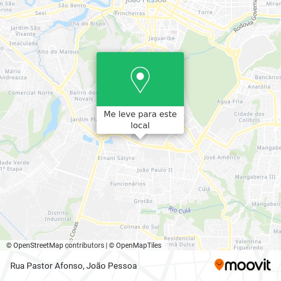 Rua Pastor Afonso mapa