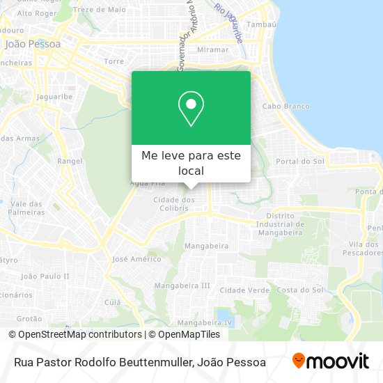 Rua Pastor Rodolfo Beuttenmuller mapa