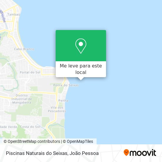 Piscinas Naturais do Seixas mapa