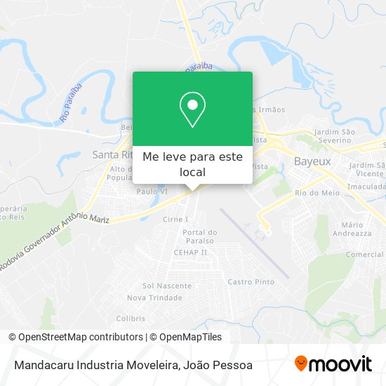 Mandacaru Industria Moveleira mapa
