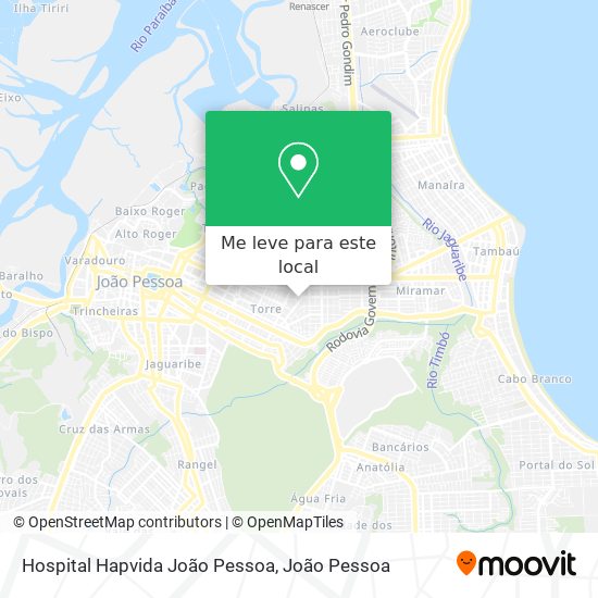 Hospital Hapvida João Pessoa mapa