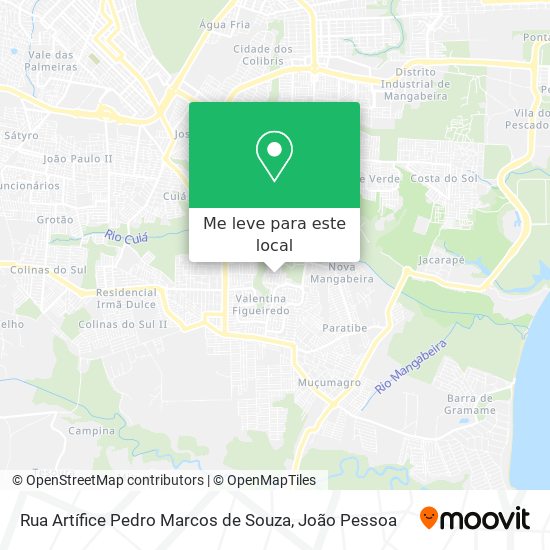 Rua Artífice Pedro Marcos de Souza mapa