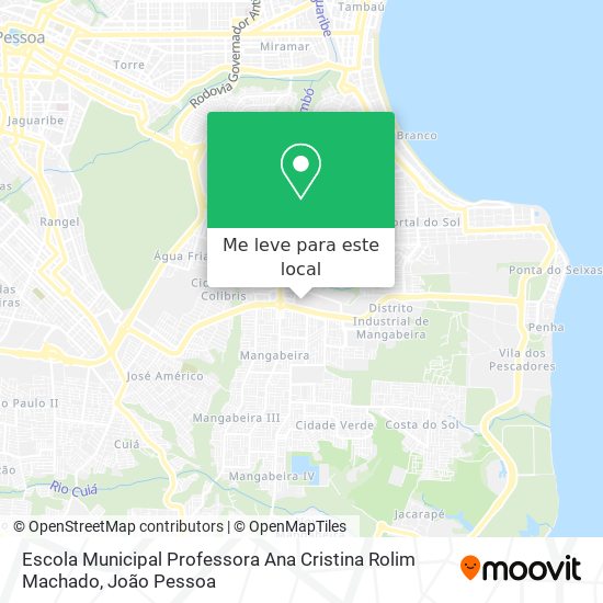 Escola Municipal Professora Ana Cristina Rolim Machado mapa