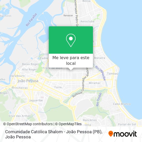 Comunidade Católica Shalom - João Pessoa (PB) mapa