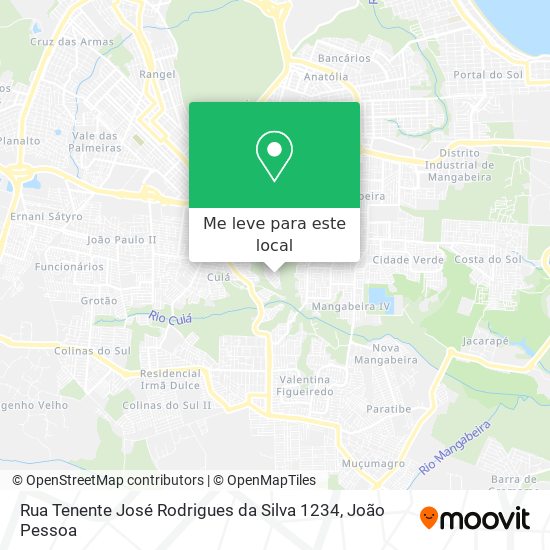 Rua Tenente José Rodrigues da Silva 1234 mapa