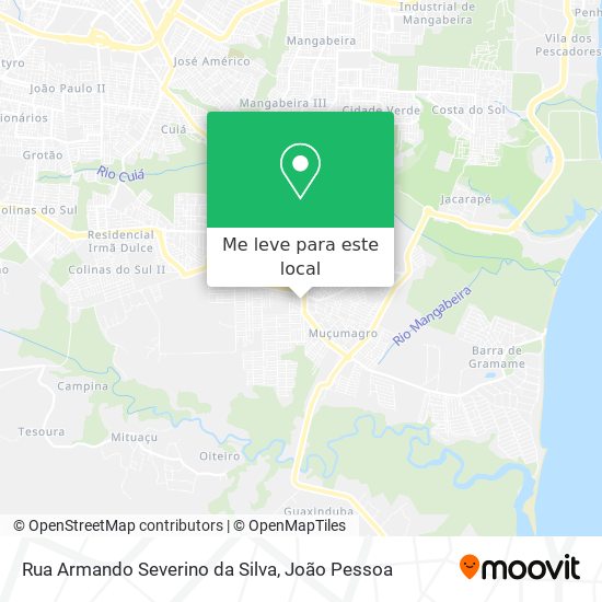 Rua Armando Severino da Silva mapa