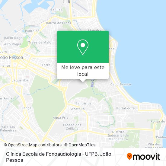 Clínica Escola de Fonoaudiologia - UFPB mapa