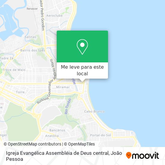 Igreja Evangélica Assembléia de Deus central mapa