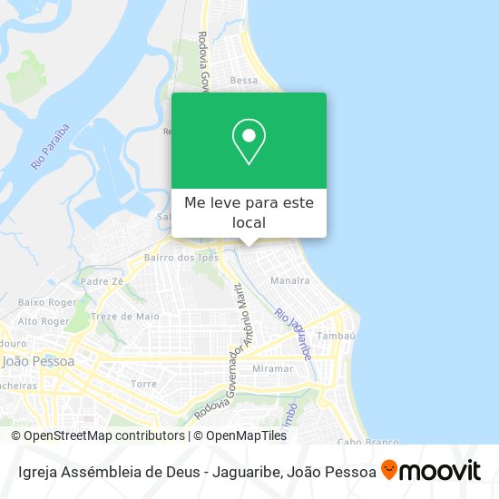 Igreja Assémbleia de Deus -  Jaguaribe mapa