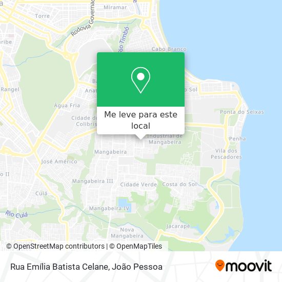 Rua Emília Batista Celane mapa