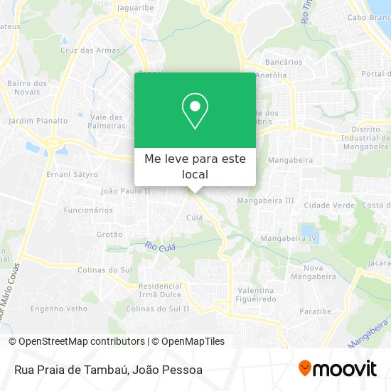 Rua Praia de Tambaú mapa