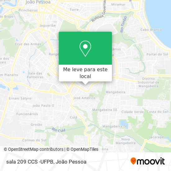 sala 209 CCS -UFPB mapa