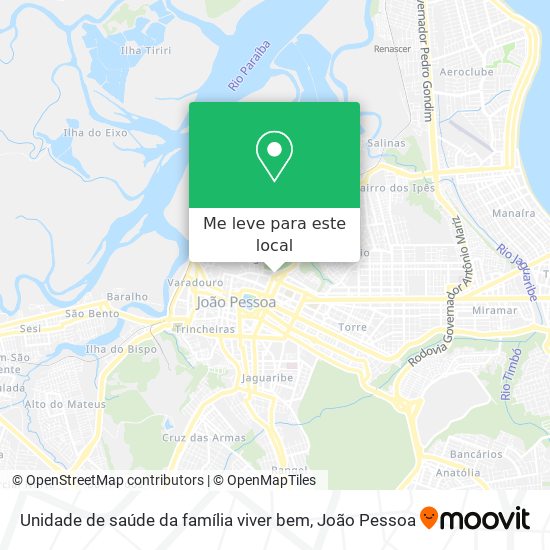 Unidade de saúde da família viver bem mapa