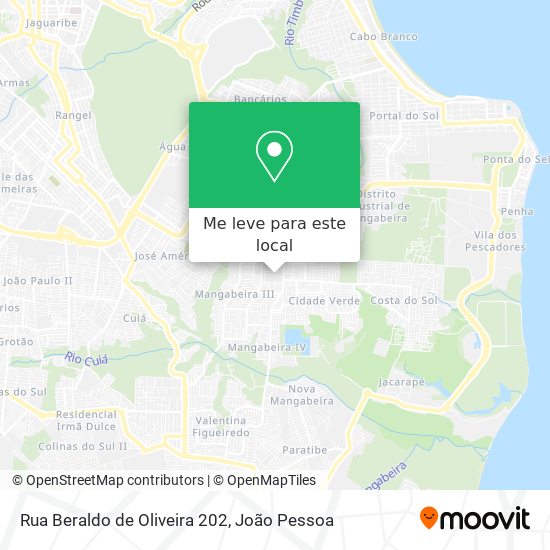 Rua Beraldo de Oliveira 202 mapa
