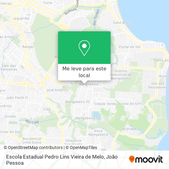 Escola Estadual Pedro Lins Vieira de Melo mapa