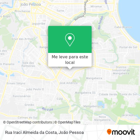 Rua Iraci Almeida da Costa mapa