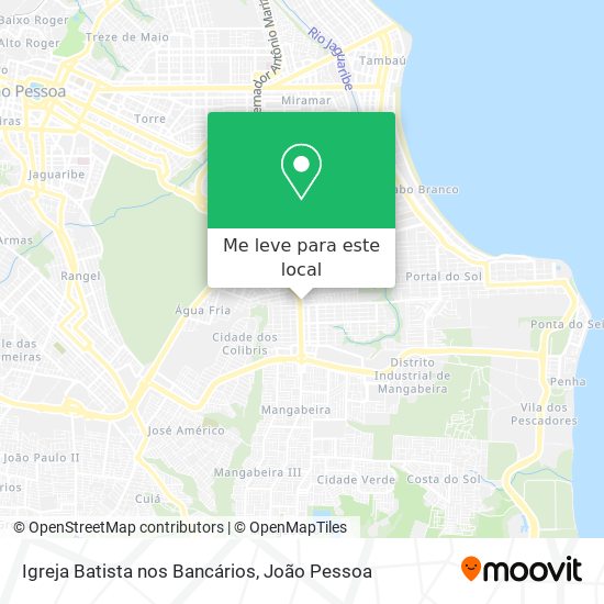 Igreja Batista nos Bancários mapa