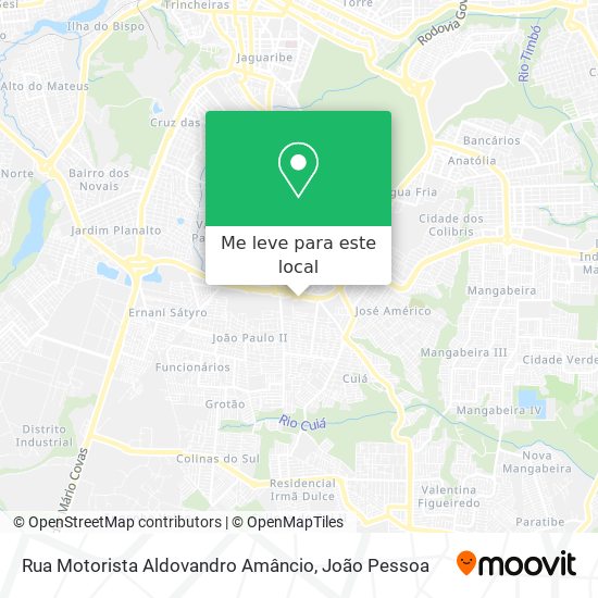 Rua Motorista Aldovandro Amâncio mapa