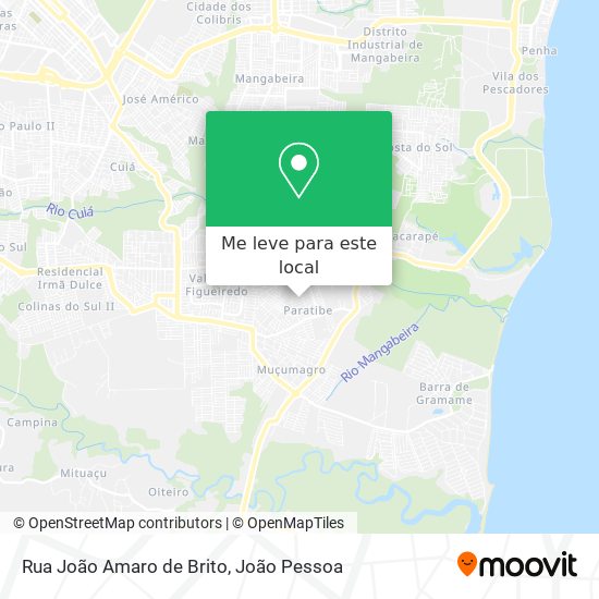 Rua João Amaro de Brito mapa