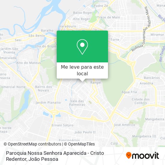 Paroquia Nossa Senhora Aparecida - Cristo Redentor mapa