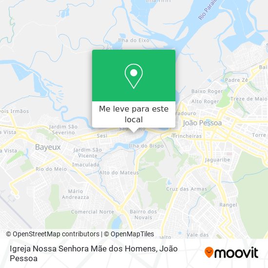 Igreja Nossa Senhora Mãe dos Homens mapa
