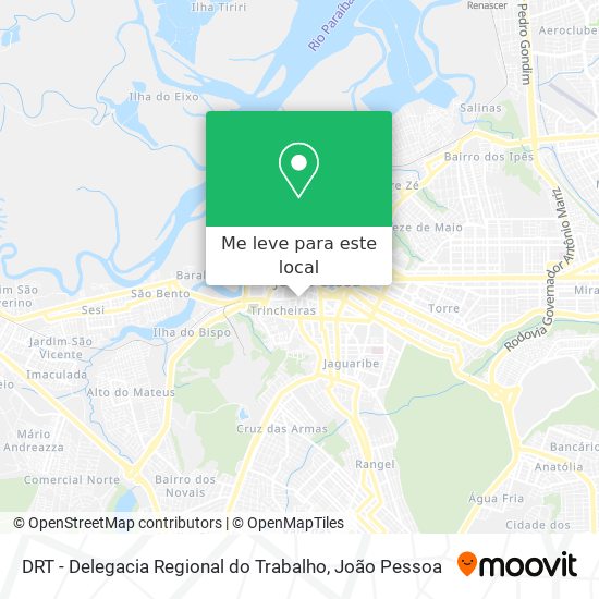 DRT - Delegacia Regional do Trabalho mapa