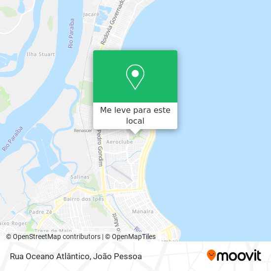 Rua Oceano Atlântico mapa