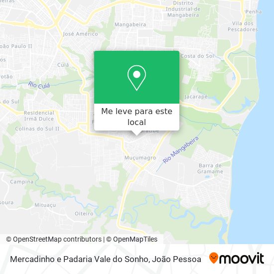 Mercadinho e Padaria Vale do Sonho mapa