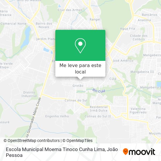 Escola Municipal Moema Tinoco Cunha Lima mapa