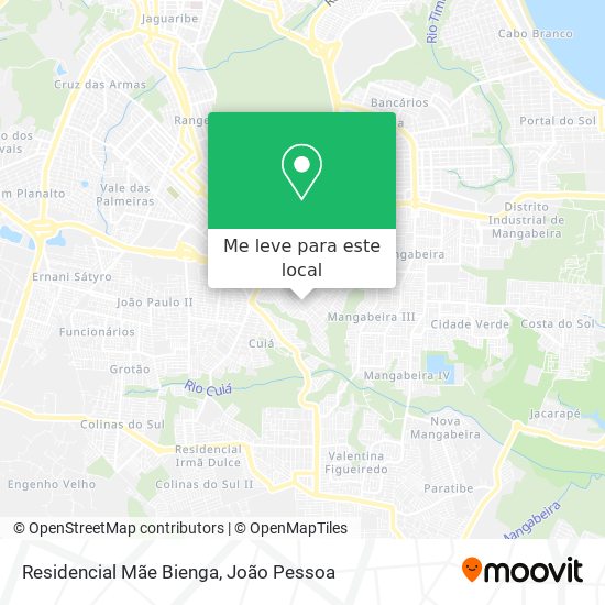 Residencial Mãe Bienga mapa