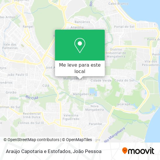 Araújo Capotaria e Estofados mapa