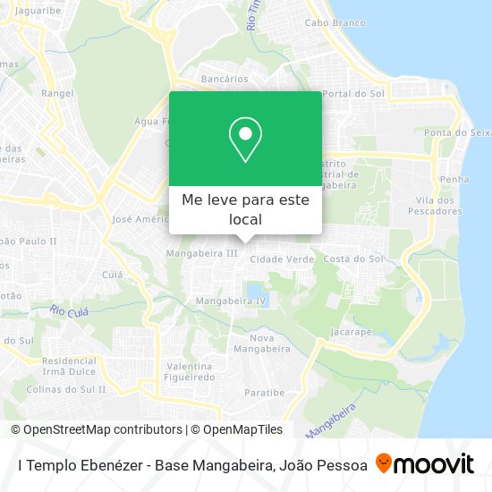 I Templo Ebenézer - Base Mangabeira mapa
