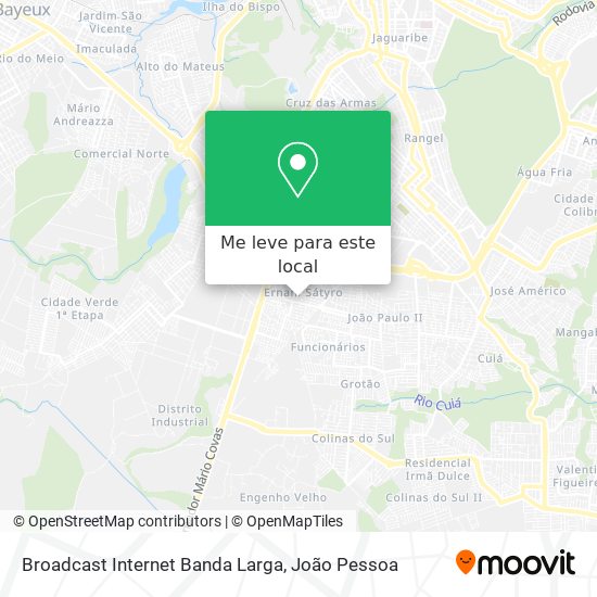 Broadcast Internet Banda Larga mapa