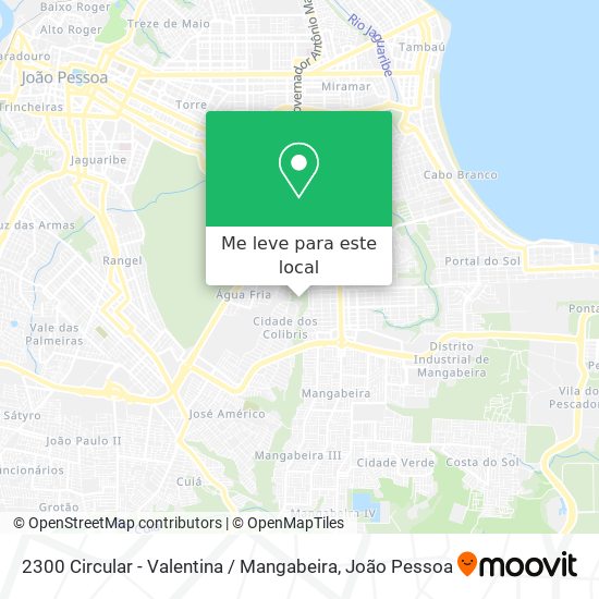 2300 Circular - Valentina / Mangabeira mapa