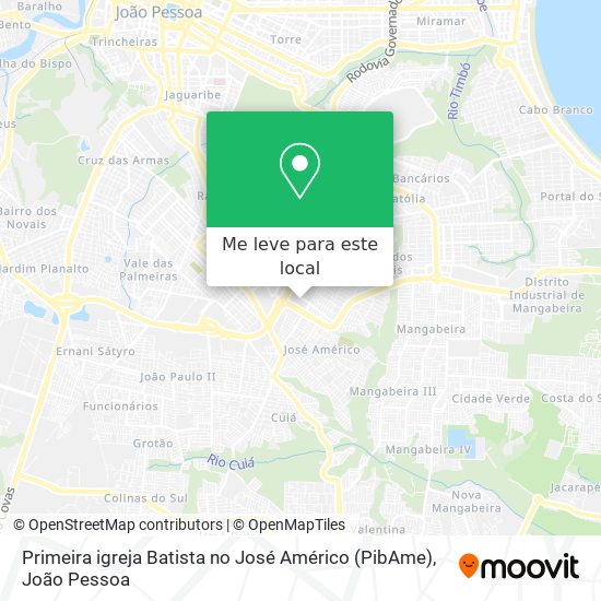 Primeira igreja Batista no José Américo (PibAme) mapa