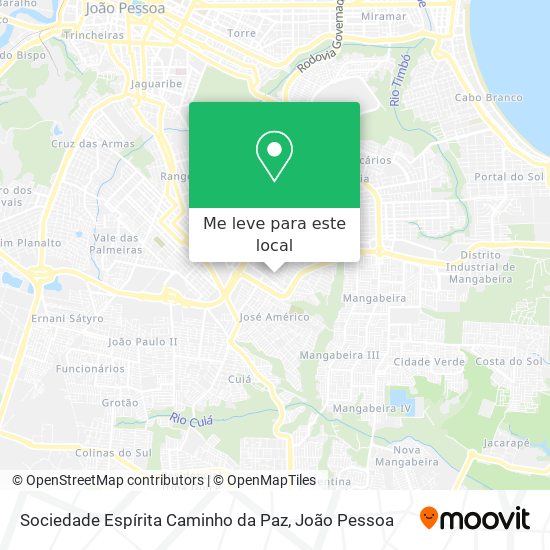 Sociedade Espírita Caminho da Paz mapa