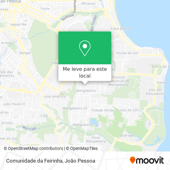 Comunidade da Feirinha mapa