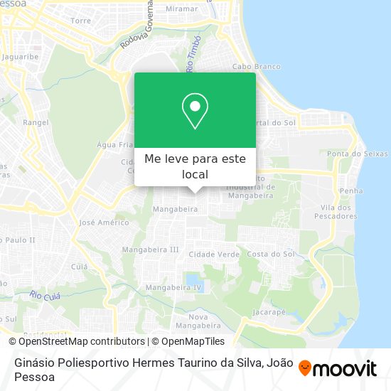 Ginásio Poliesportivo Hermes Taurino da Silva mapa