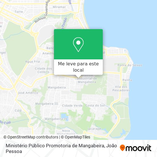Ministério Público Promotoria de Mangabeira mapa