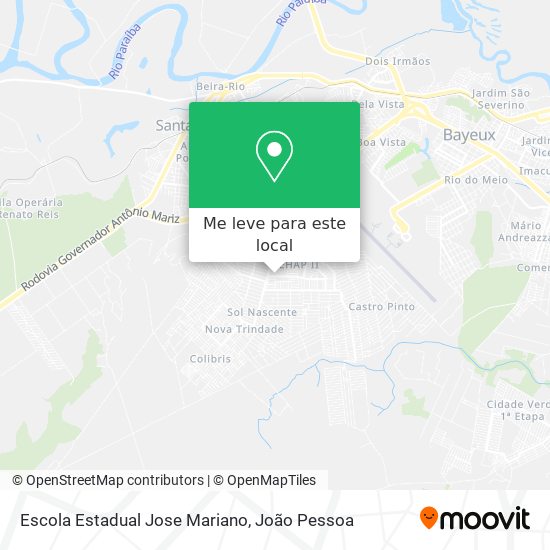 Escola Estadual Jose Mariano mapa