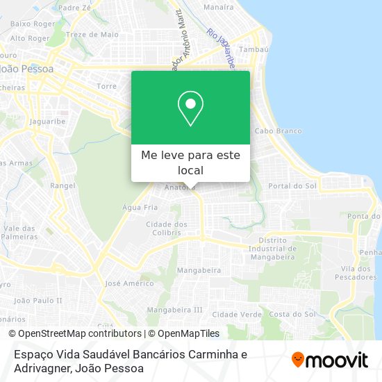Espaço Vida Saudável Bancários Carminha e Adrivagner mapa