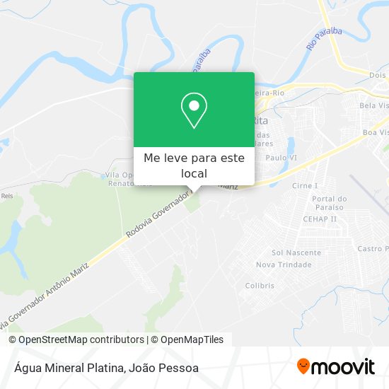 Água Mineral Platina mapa