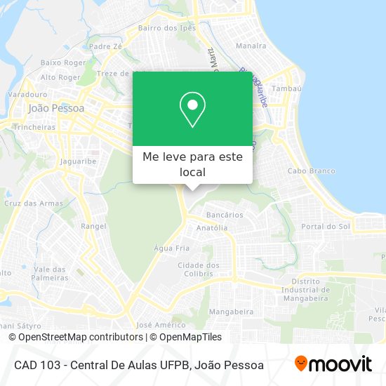 CAD 103 - Central De Aulas UFPB mapa