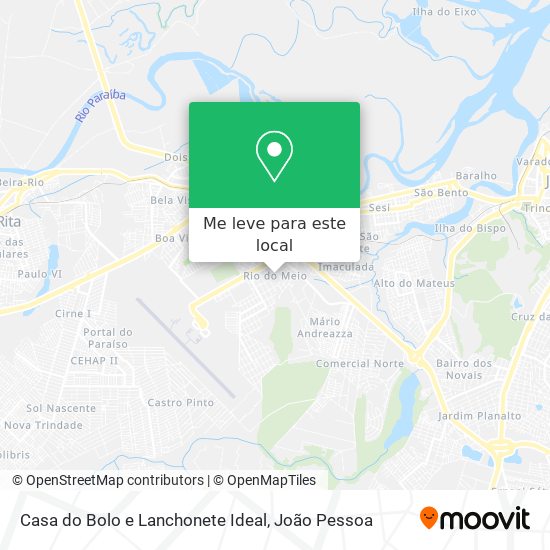 Casa do Bolo e Lanchonete Ideal mapa
